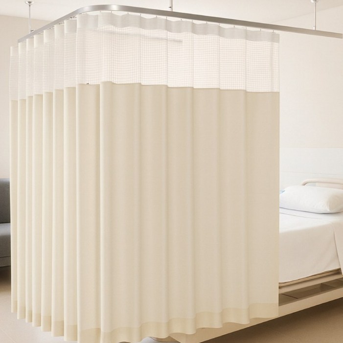 병원커튼 물리치료실 요양원 보건실 침대 방염 커튼 탈의실 뷰티샵 레일 커텐 가인아트