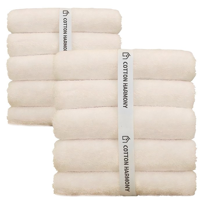 코튼하모니 호텔수건 200g 40수 코마사, 크림베이지, 10개 코튼하모니 호텔수건 200g 40수 코마사, 크림베이지, 10개