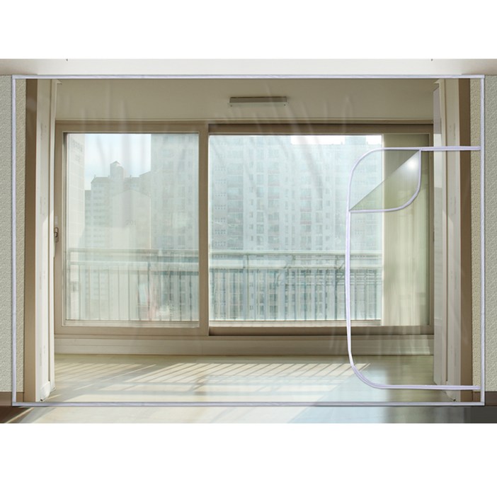 다샵 베란다용 지퍼식 방풍 바람막이