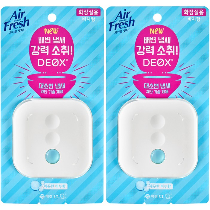 에어후레쉬 데옥스 화장실용 비치형 방향제 깨끗한 비누향 2p 에어후레쉬 데옥스 화장실용 비치형 방향제 깨끗한 비누향 2p