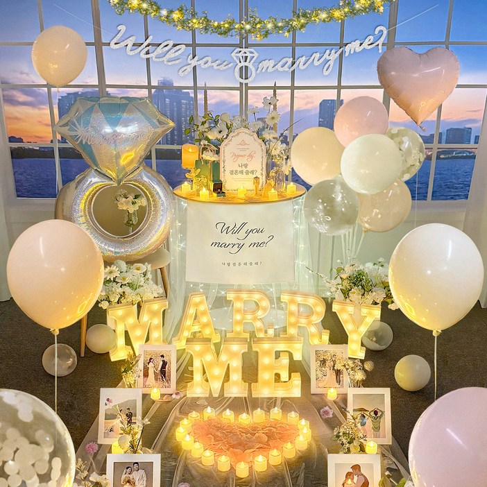 러브헌터 프로포즈 용품 세트, 핑크 꿀조합B, 1세트