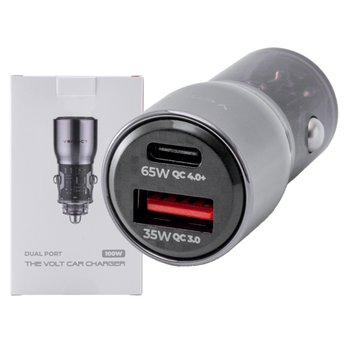 벤딕트 100W QC4.0PD3.0 동시 초고속 차량용 시거잭 충전기