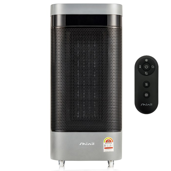 신일 PTC 입체난방 리모컨 스탠드형 전기히터, SEHL3300GY, 없음