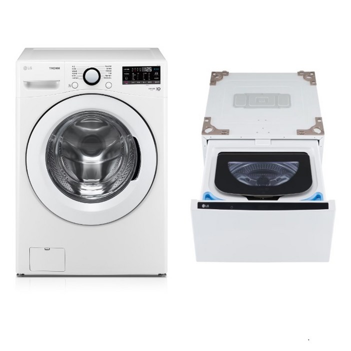 10 환급가전 LG전자 트롬 세탁기  트윈 미니워시 세트 F19WDWPX 19kg  4kg 방문설치