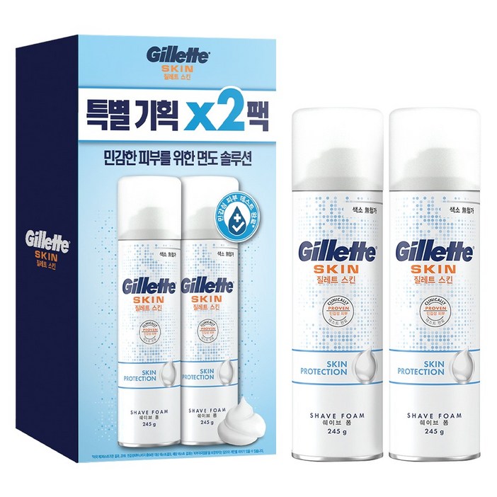 질레트 스킨텍 쉐이빙 폼