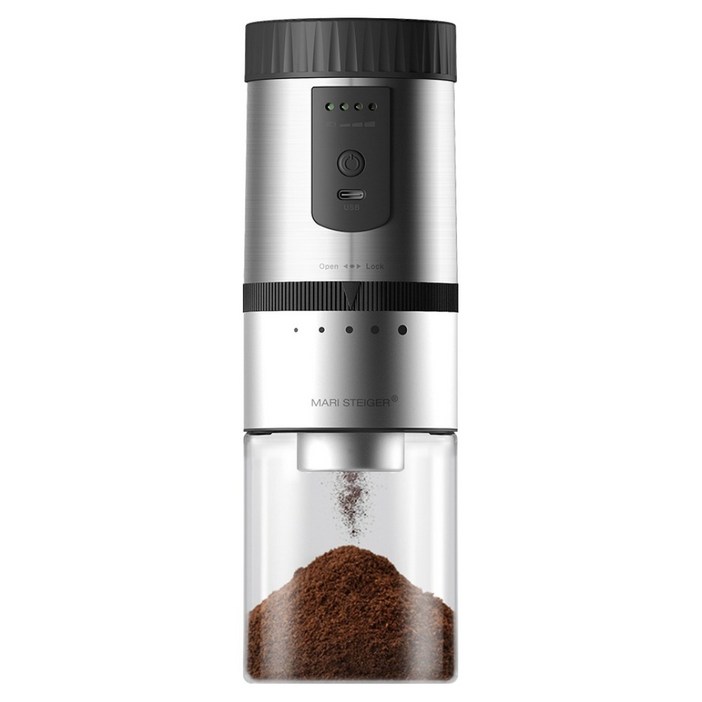 마리슈타이거 루미 전동 커피그라인더 S40 PLUS 실버 40ml, S40
