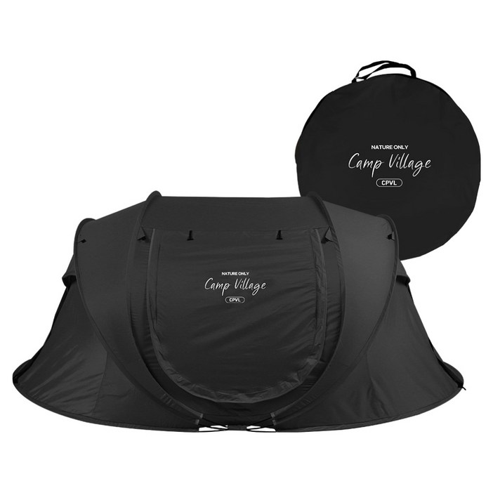 캠프빌리지 원터치 열차단 돔텐트