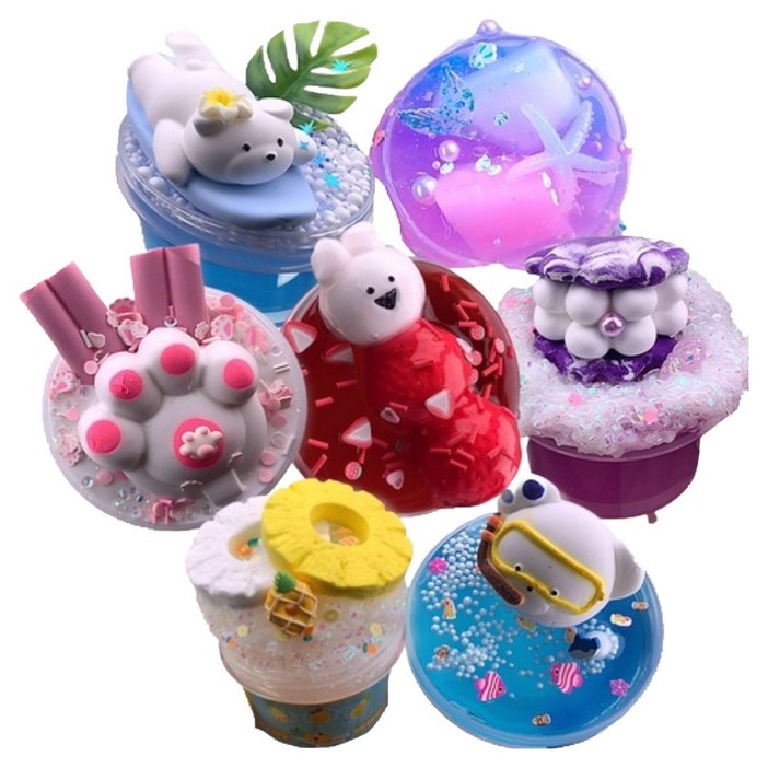 에밀리슬라임 대용량 수제 슬라임 7종 세트, 랜덤 발송, 250g, 1세트