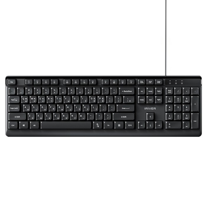 아이리버 오피스 기어 생활방수 키스킨 저소음 유선 키보드, 블랙, K101, 제조사축