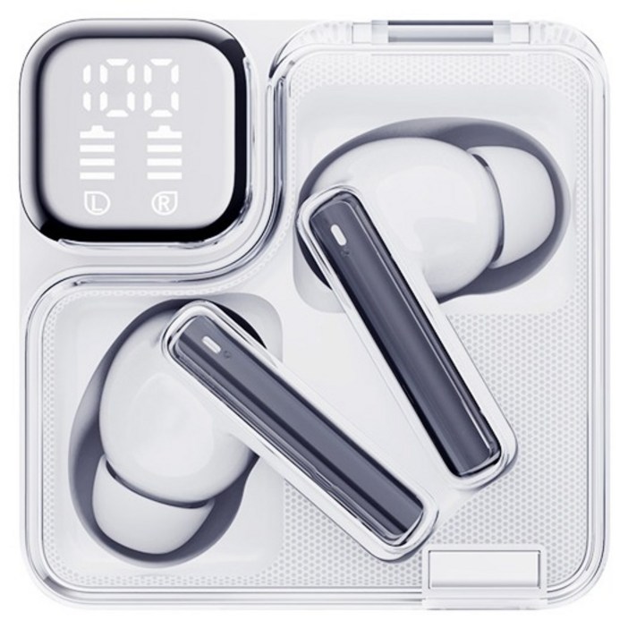 QCY T31 멜로버즈 네오 LED디스플레이 블루투스 이어폰, 화이트, 7시간, 방수가능, QCY-T31 MeloBuds Neo, 화이트