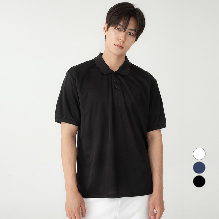 캐럿 남녀공용 기능성 퀵드라이 쿨링 카라 반팔 티셔츠