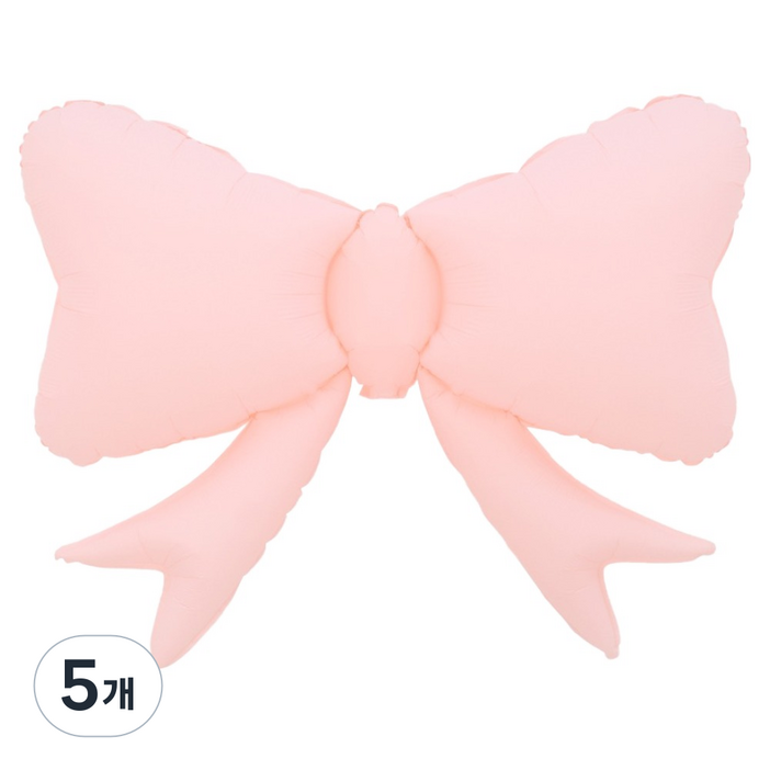 파티짱 파스텔 리본 풍선, 핑크, 5개