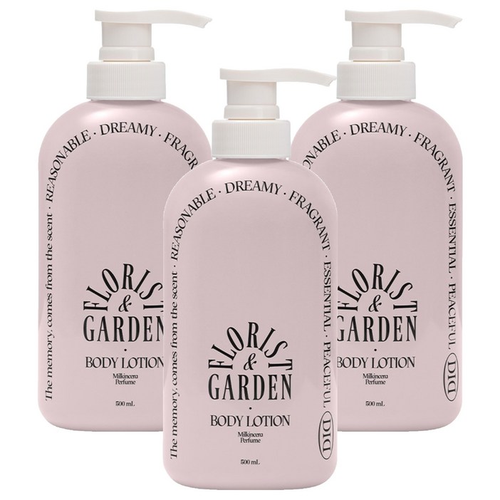 오디드 밀크인세라 퍼퓸 바디로션 플로리스트가든향, 500ml, 3개
