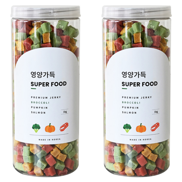 제로랩스 강아지 영양가득 져키, 브로콜리단호박연어, 1kg, 2개