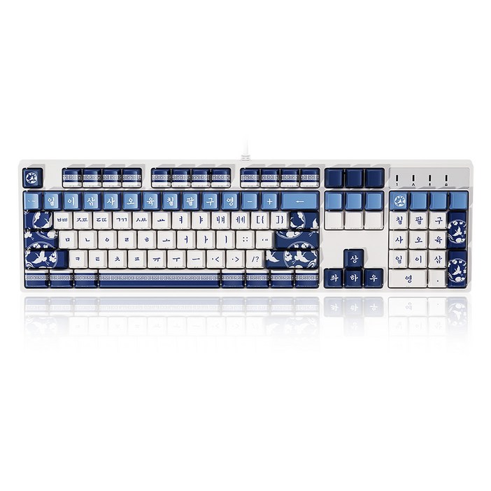 에이투 타음 LED 단청 사무용 저소음 유선 기계식 키보드, 고려청자, AG0302 TE1, 적축