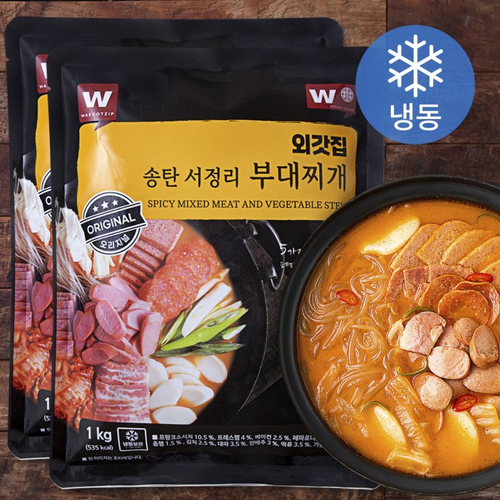 외갓집 송탄 서정리 부대찌개 냉동, 1kg, 2개 외갓집 송탄 서정리 부대찌개 냉동, 1kg, 2개