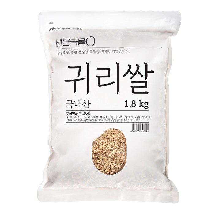 바른곡물 귀리쌀, 1.8kg, 1개