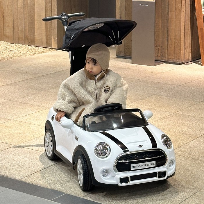 대호토이즈 미니쿠퍼 전동푸쉬카, 화이트, 1개