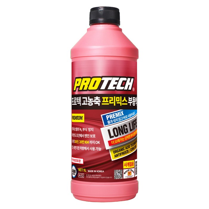 프로텍 고농축 프리믹스 부동액, 1개, 1L 프로텍 고농축 프리믹스 부동액, 1개, 1L