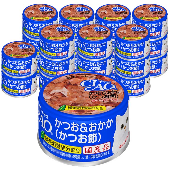 챠오츄르 고양이 화이티캔, 혼합맛가다랑어가츠오부시, 85g, 24개