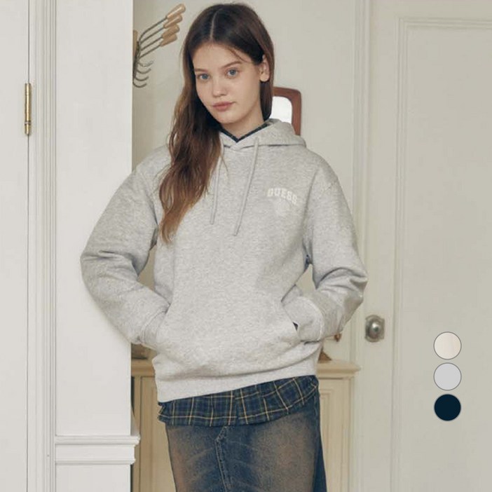 게스 남녀공용 웜 기모 쮸리 후디 MO4K9431