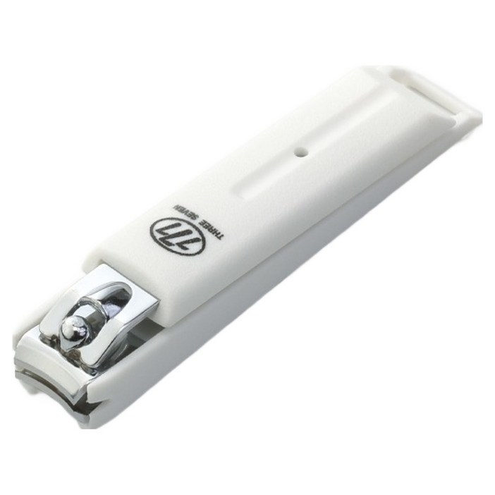 777 루이본 모노톤 부드럽게 잘리는 튐방지 튼튼한 고급 손톱깎이, 화이트, 1개