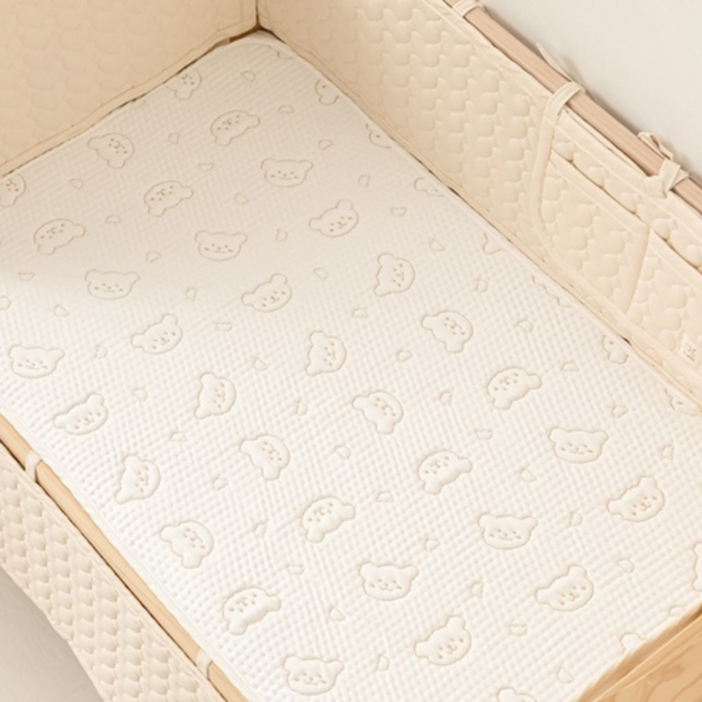 아이레빗 유아용 곰화이트 아이스론 양면 냉감패드