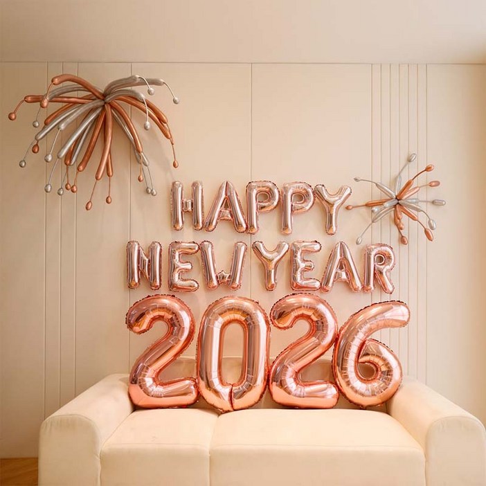 피앤비유니티 해피뉴이어 폭죽풍선 세트