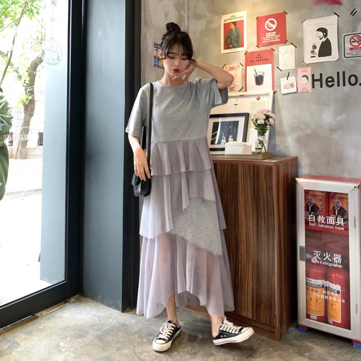 피어니스트 레이스 캉캉 반팔 롱원피스 빅사이즈 포함