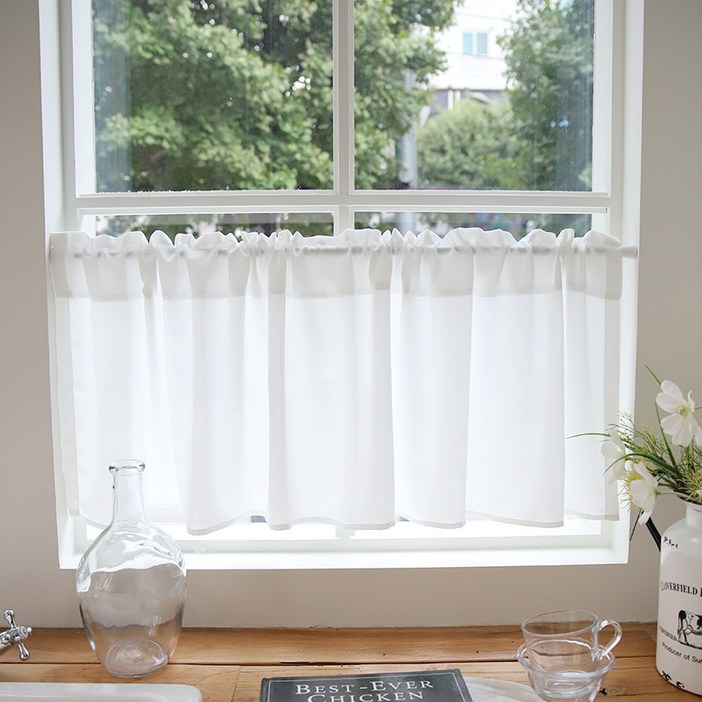 앤코튼 비침없는 고밀도 쉬폰 바란스 커튼