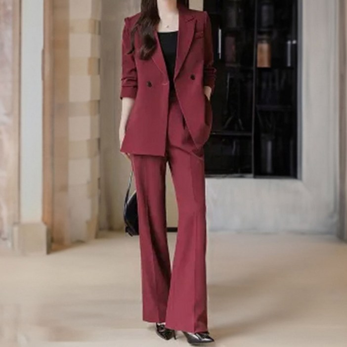 시크힐즈 칼리고 정장 자켓 + 와이드 팬츠 세트 12260
