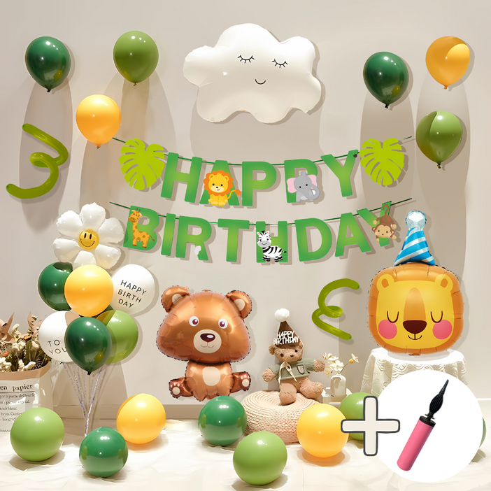 홈 생일파티풍선 가랜드 세트 손펌프  풍선테이프 증정, BR07