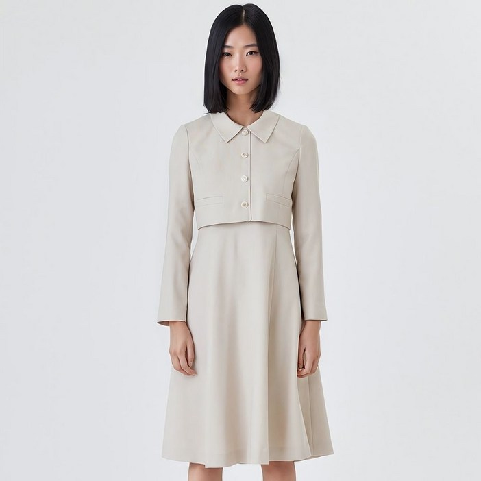 매장 케네스레이디 싱글카라 버튼다운 숏탑 원피스EGOPOC96