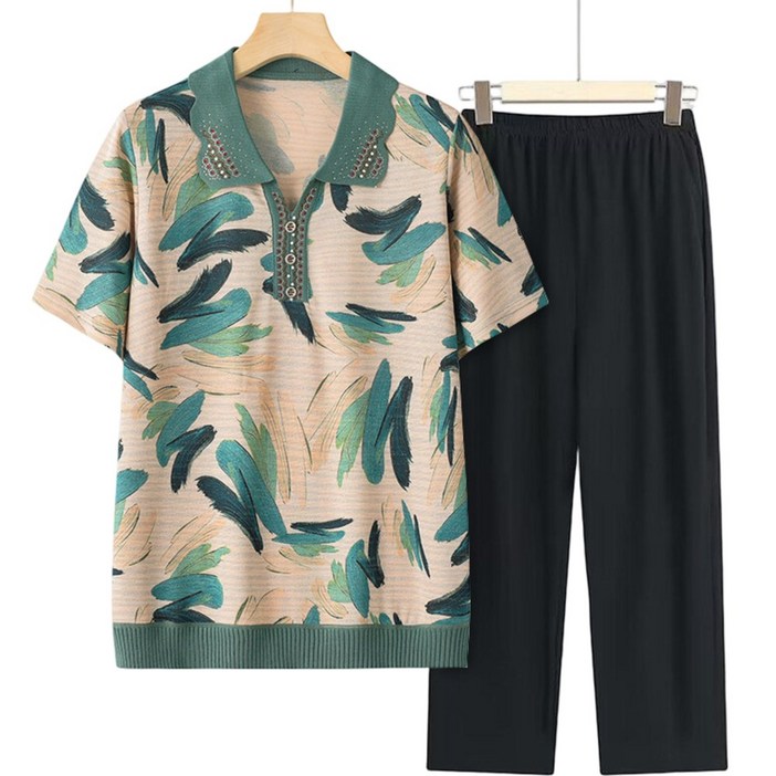 목련옷장 70대~110세 꽃잎처럼 가볍게, 할머니 썸머 투피스 상하세트