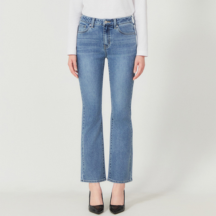 백화점 정품 게스 여성 슬림 부츠컷 청바지 미디엄블루