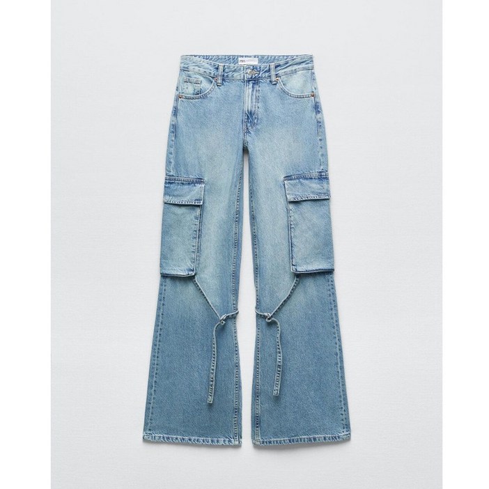 ZARA 자라 여자데님카고팬츠  파라슈트 청바지 06H0504