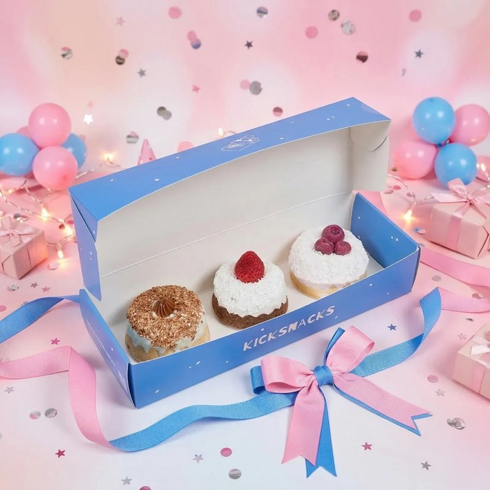 킥스낵스 트리플 미니 케이크 강아지 간식 프리미엄 생일 저알러지 무첨가 유기농 수제, 1개, 300g, 트리플 미니 케이크