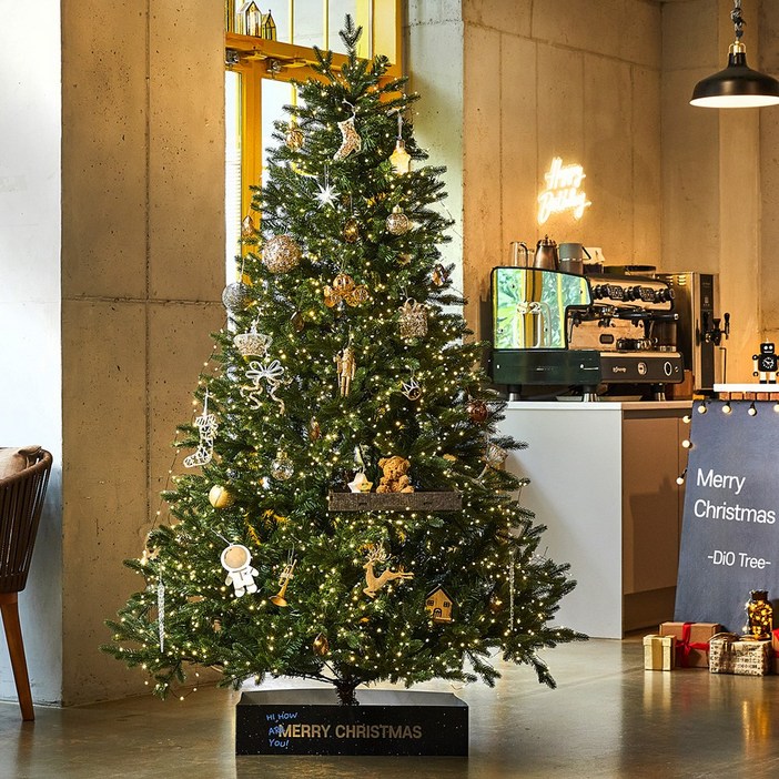 1.3m~1.9m 고급형 크리스마스 트리 PE 무장식 지네 전구 장식 테라스 풀세트, 1.9M 올리브 테라스 FT-3