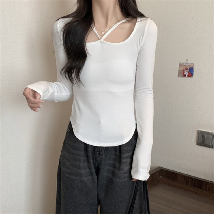 [BINIWU]데일리룩 레이어드 티셔츠 슬림 셔츠