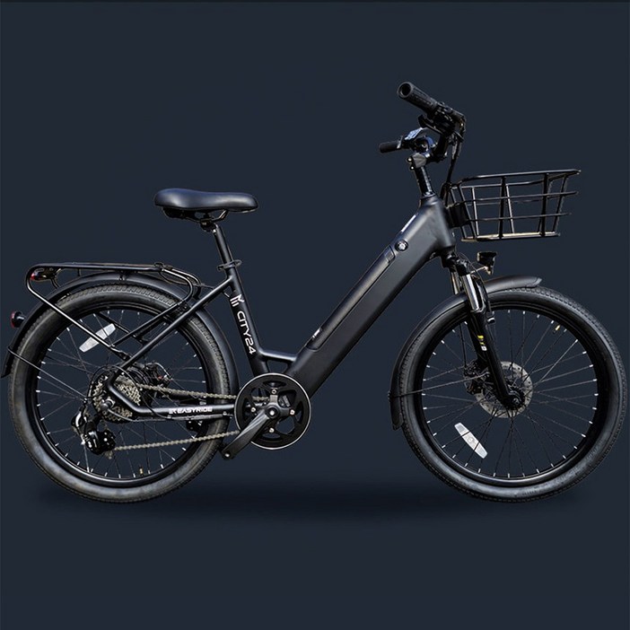 이지라이드 City24 36V 500W 10Ah 이륜전기자전거, CITY24 블랙 조립헬멧, 알루미늄