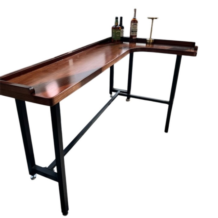 바테이블 홈바 베란다 카페 원목 창가 테이블, 단일 색상