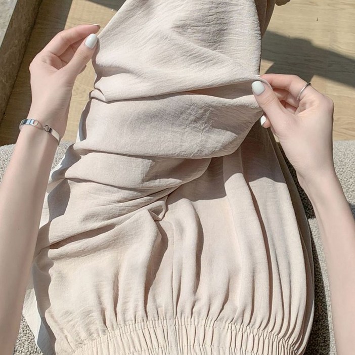 바바 체형커버 살랑살랑 여성 와이드 밴딩 팬츠 냉감소재