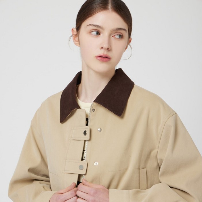 코듀로이 칼라 크롭 워크자켓C253MSJ001