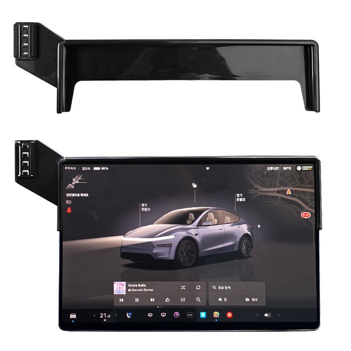 에어그립 테슬라 모델Y 주니퍼 모델3 하이랜드 스크린 커버 수납 마운트 거치대 17mm