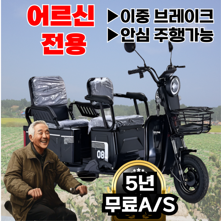 Ezybike 쉬운조작 세발전기자전거 어르신 전동 자토바이 출퇴근 스쿠터, 레드, 스틸 Ezybike 쉬운조작 세발전기자전거 어르신 전동 자토바이 출퇴근 스쿠터, 레드, 스틸