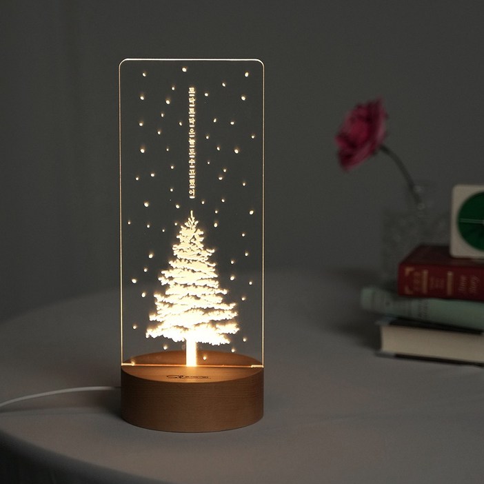 슬로우리스트 겨울나무 각인 무드등 교회 기업 답례품