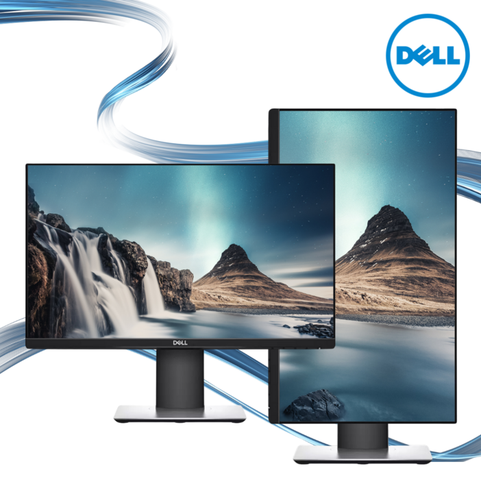 DELL 24인치 P2419H LED 모니터 피벗 초슬림 베젤 노트북 사무용 게이밍