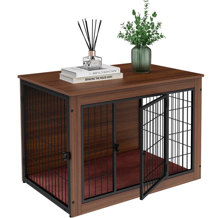 Homall 강아지/고양이의 집 애려동물 케이스 애견하우스, 우드, 1개