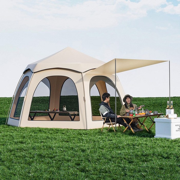 롱샹 원터치텐트 육각돔텐트, 58인용287240160CM