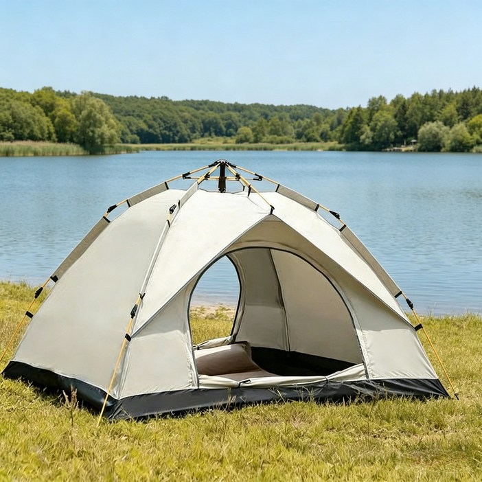 원터치 텐트 23인용 자동 캠핑 텐트 초간편 설치 나들이 공원 텐트